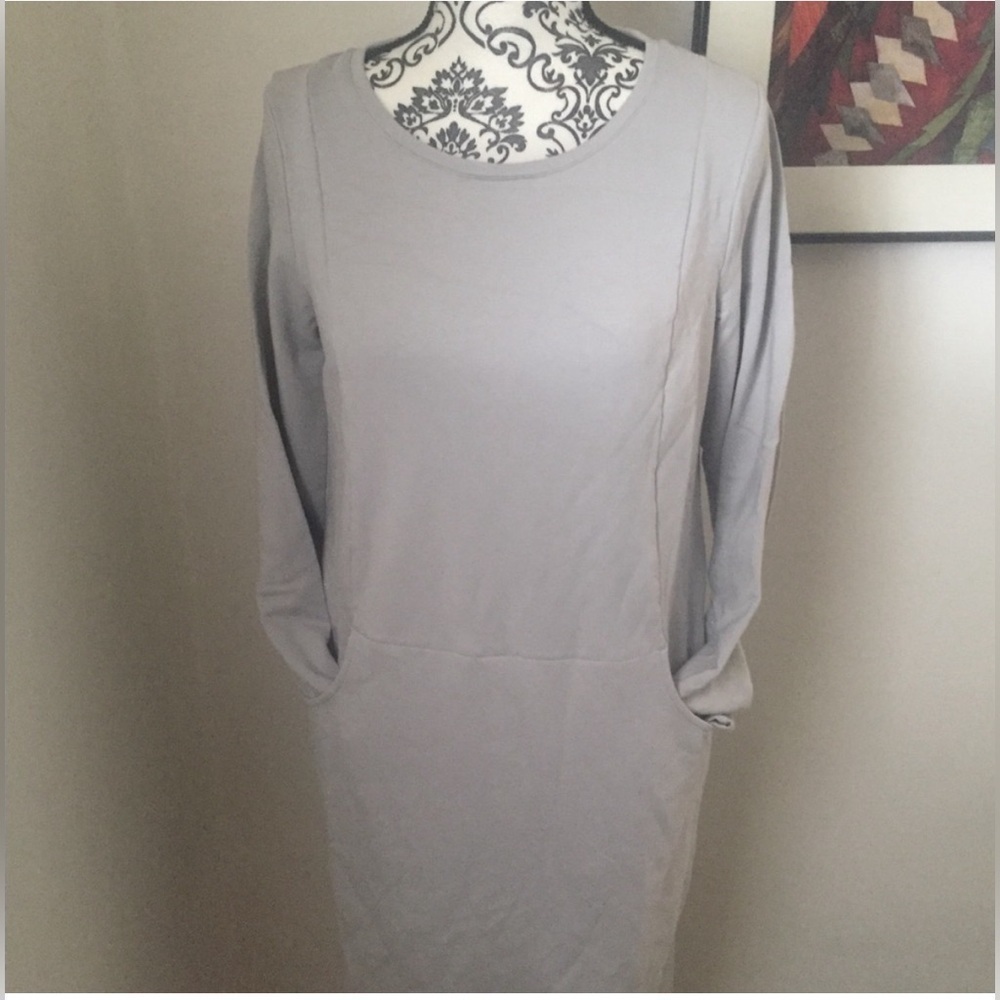 Pure J Jill Casual dress Hoodie like pocket, soft comfy. Size S long sleeve